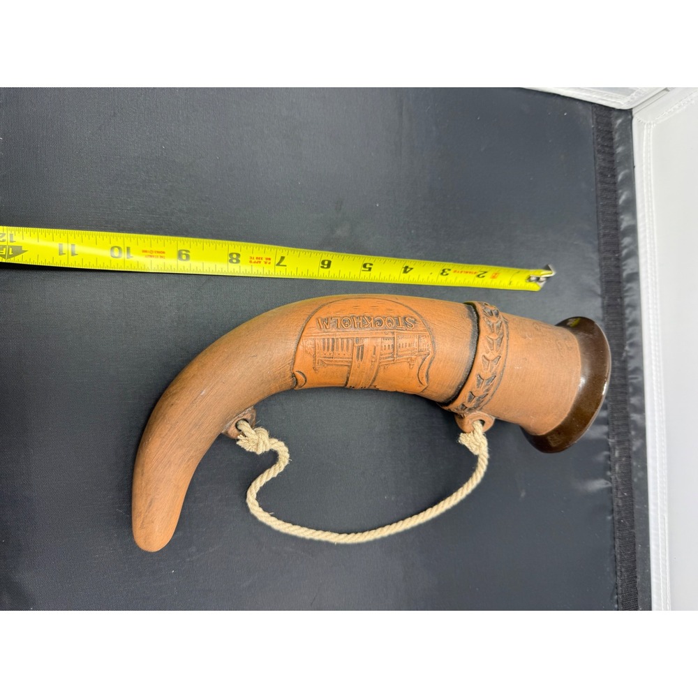 Vintage Stockholm Sweden Souvenir Horn Wall Hanging Nordic tourism memorabilia - Picture 4 of 7